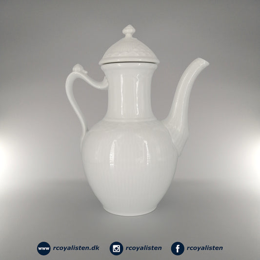 Royal Copenhagen Hvid Halvblonde Kaffekande (24 cm / 100 cl) - RCoyalisten.dk