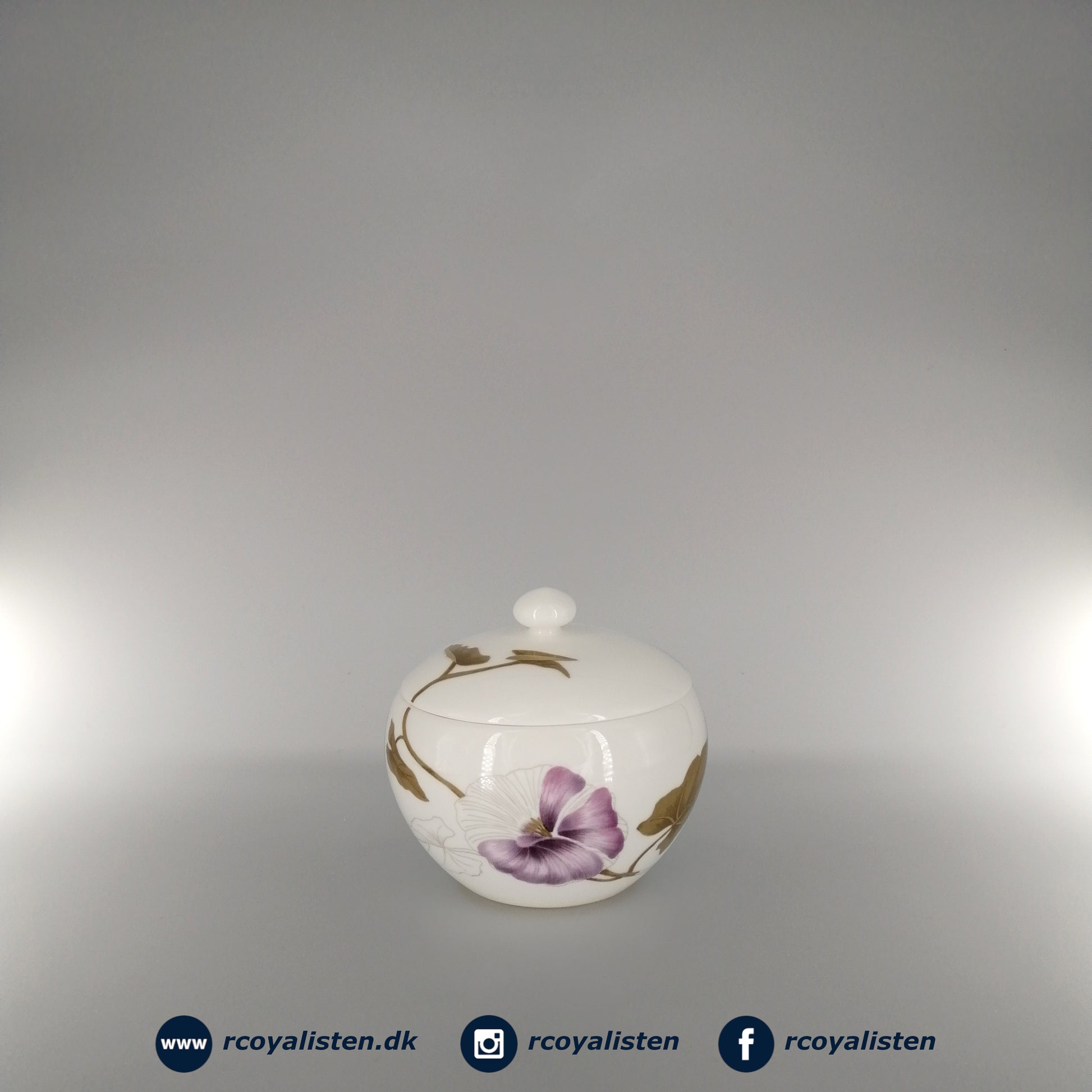 Royal Copenhagen Flora Sukkerskål (9,5 cm / 35 cl) - Snerle - RCoyalisten.dk