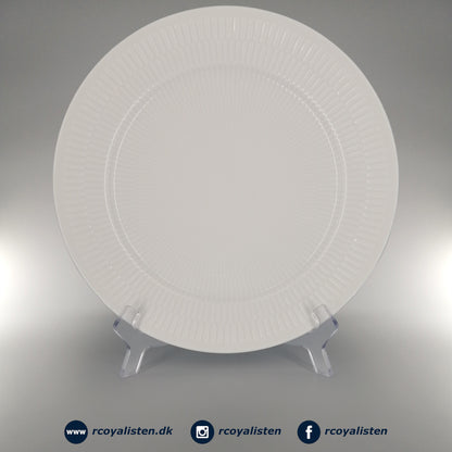 Hvid Riflet Tallerken (27 cm)