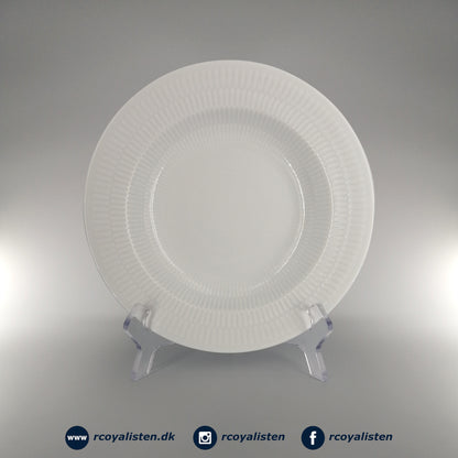 Royal Copenhagen Hvid Riflet Dyb Tallerken (21 cm) - RCoyalisten.dk