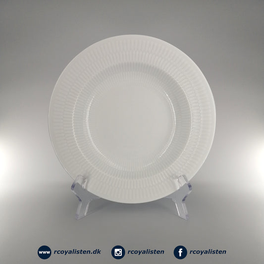 White Fluted Deep Plate (21 cm)