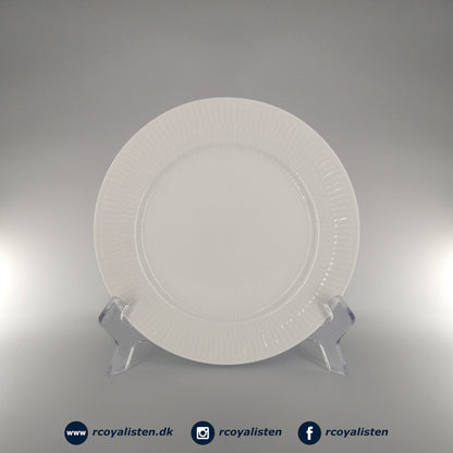 Royal Copenhagen Hvid Riflet Tallerken (19 cm) - RCoyalisten.dk
