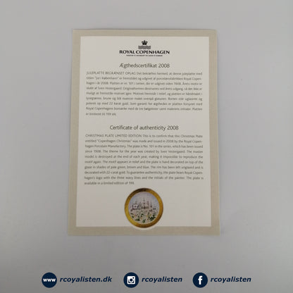 Royal Copenhagen Juleplatte 2008 - Limited Edition - RCoyalisten.dk