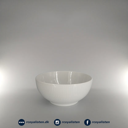 Royal Copenhagen Hvid Riflet Skål (13 cm / 47 cl) - RCoyalisten.dk