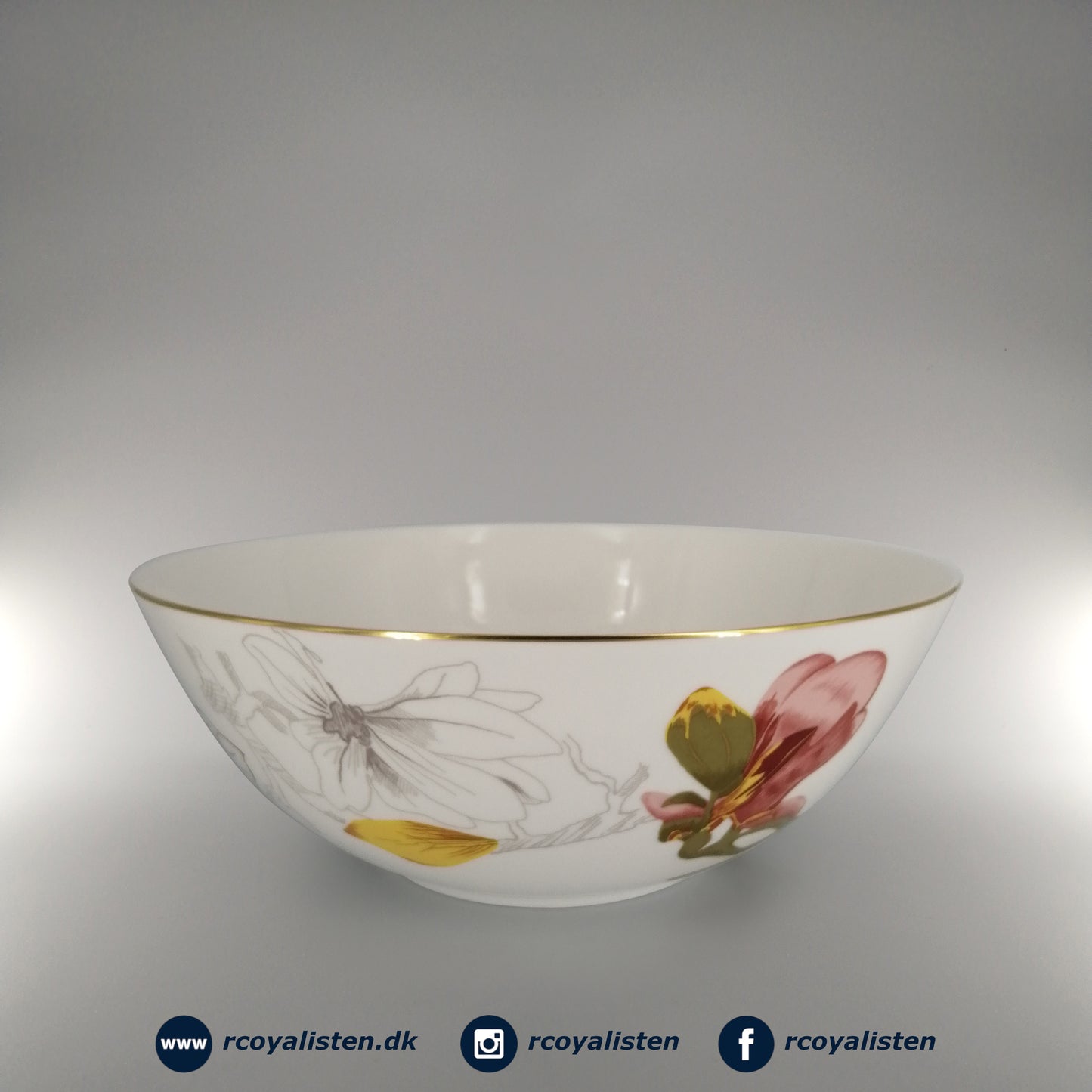 Royal Copenhagen Flora Skål (25 cm / 310 cl) - Magnolia - RCoyalisten.dk