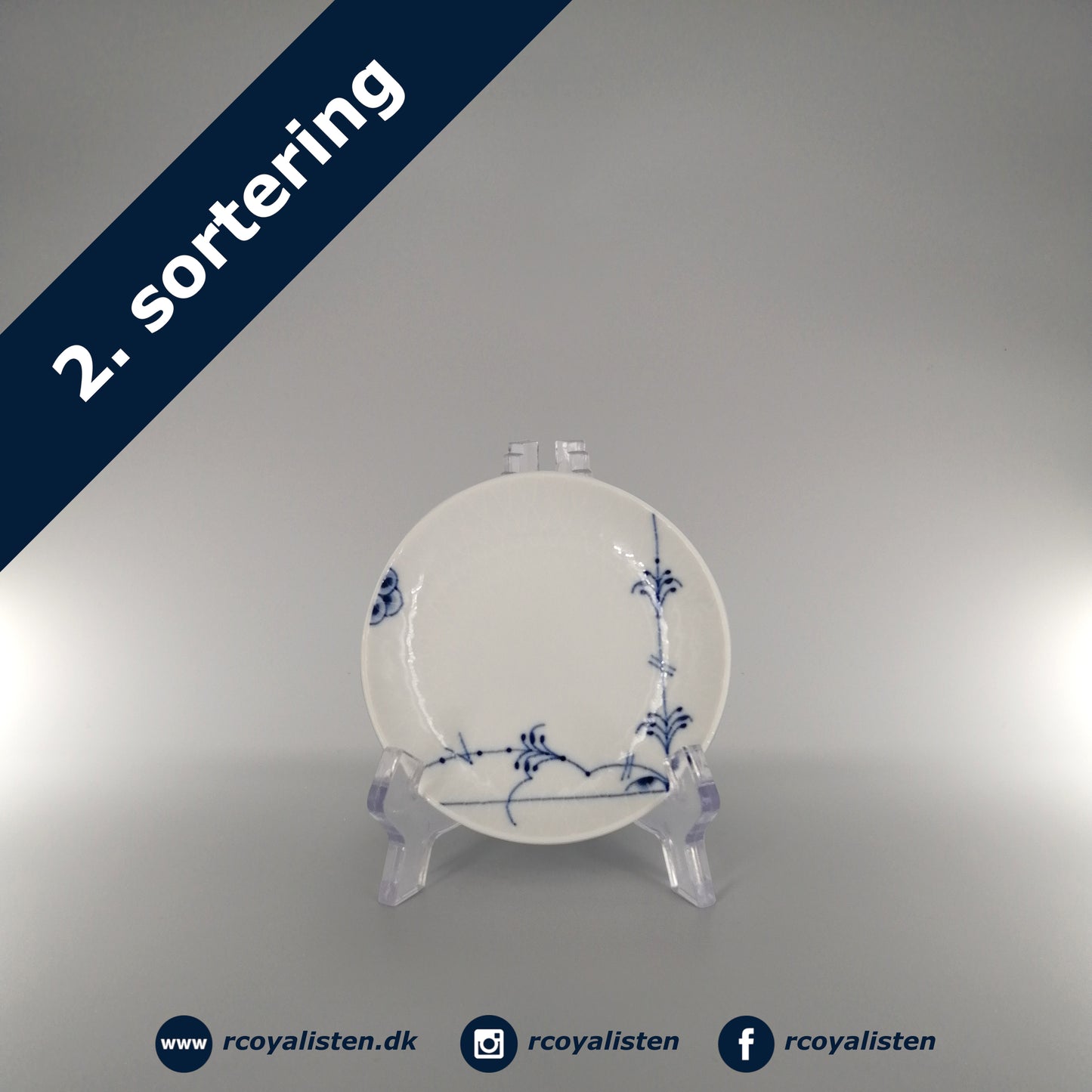Royal Copenhagen ​Blå Palmette Tallerken (10 cm) - RCoyalisten.dk