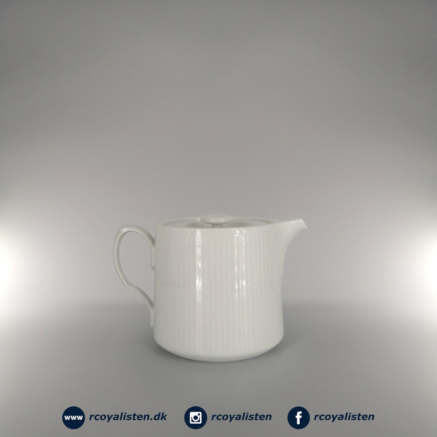 Hvid Riflet Tekande (11 cm / 75 cl)