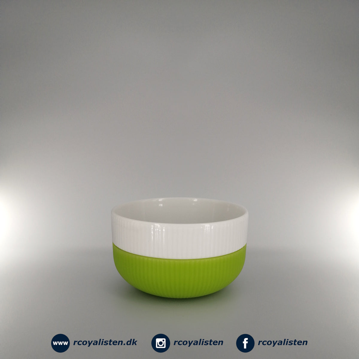 Fluted Contrast Bowl (12,5 cm / 60 cl) - Green
