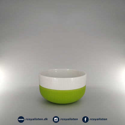 Fluted Contrast Bowl (12,5 cm / 60 cl) - Green