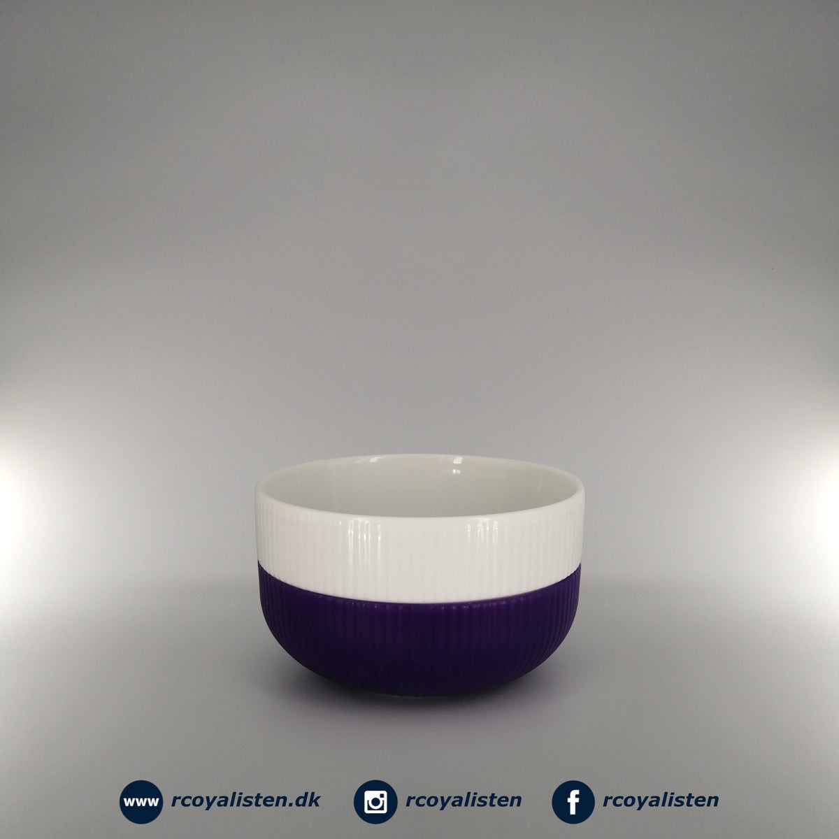 Fluted Contrast Bowl (12,5 cm / 60 cl) - Aubergine