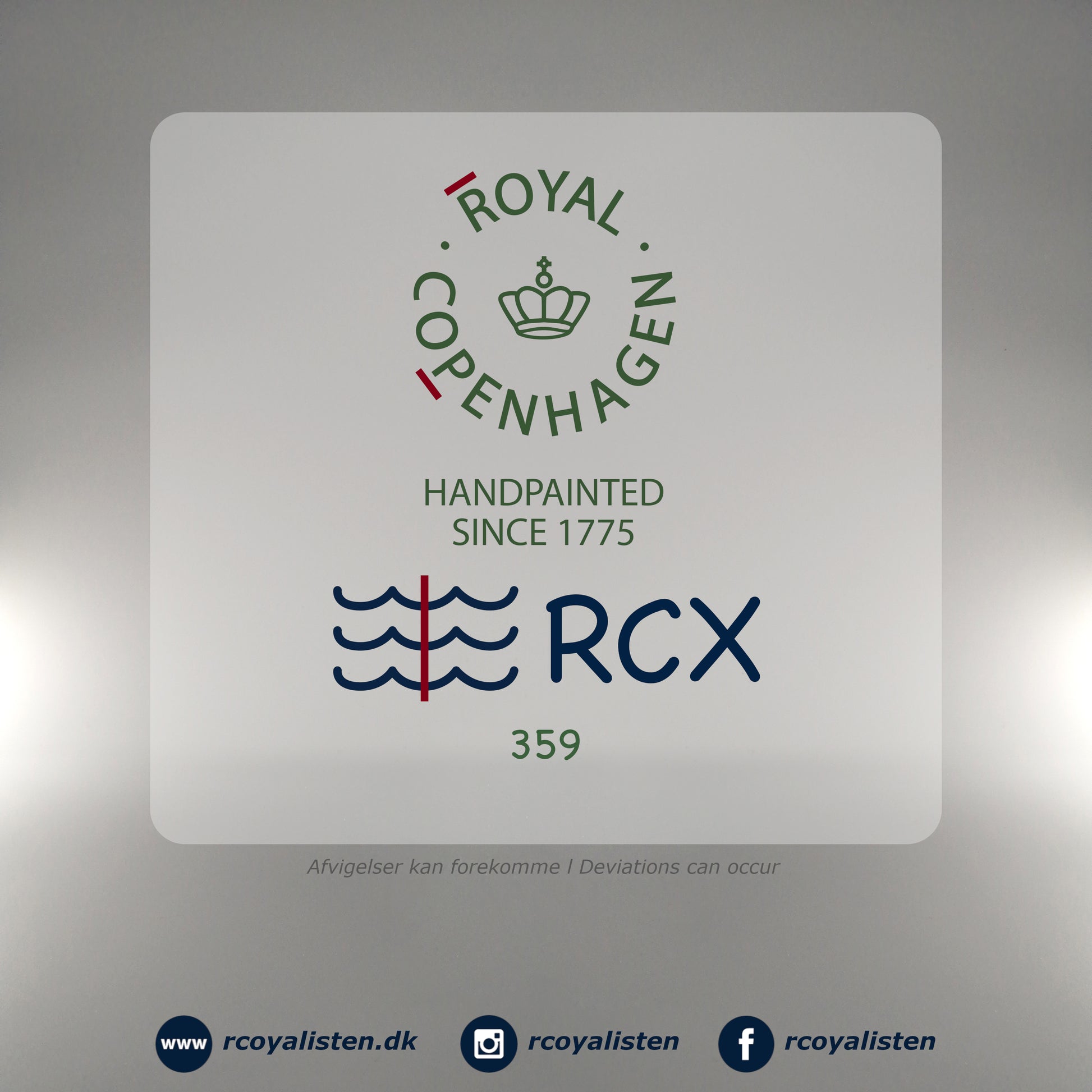 Royal Copenhagen Sort Mega Riflet Fad Aflangt (37 cm) - RCoyalisten.dk