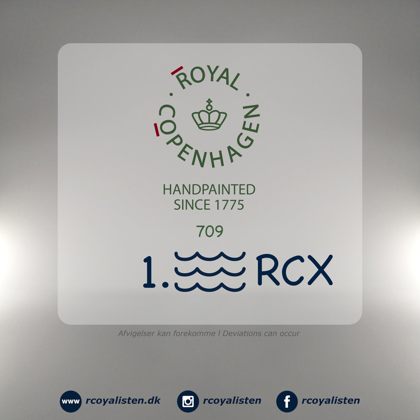 Royal Copenhagen Musselmalet Riflet Asiet Firkantet (9 cm) - RCoyalisten.dk