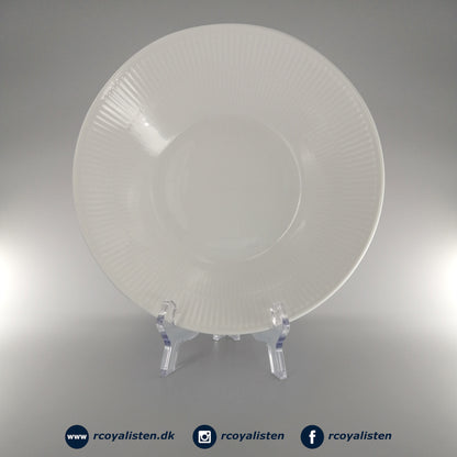 Royal Copenhagen Hvid Riflet Dyb Tallerken (24 cm) - RCoyalisten.dk