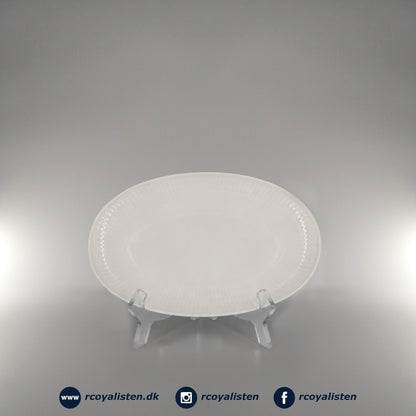 Hvid Riflet Asiet (23 cm)