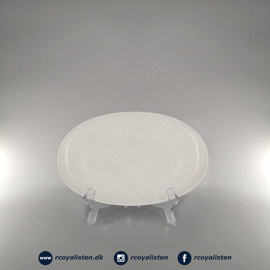 Hvid Riflet Asiet (23 cm)