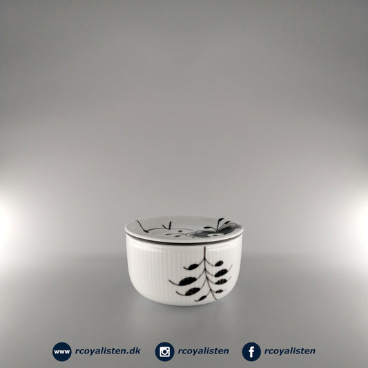 Royal Copenhagen Sort Mega Riflet Opbevaringskrukke (33 cl) - RCoyalisten.dk