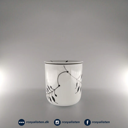 Royal Copenhagen ​Sort Mega Riflet Opbevaringskrukke (13 cm / 80 cl) - RCoyalisten.dk