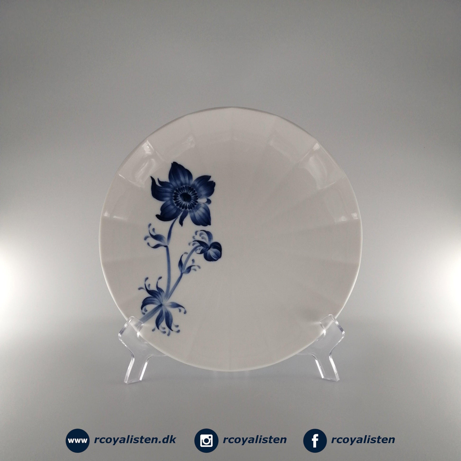 Royal Copenhagen Blomst Tallerken (22 cm) - Fransk Anemone - RCoyalisten.dk