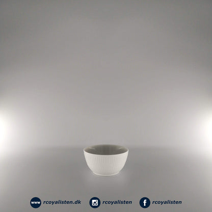 Hvid Riflet Sukkerskål (8,5 cm / 15 cl) - RCoyalisten.dk