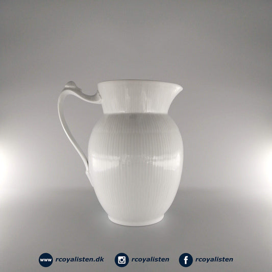 Royal Copenhagen Hvid Riflet Kande (170 cl) - RCoyalisten.dk