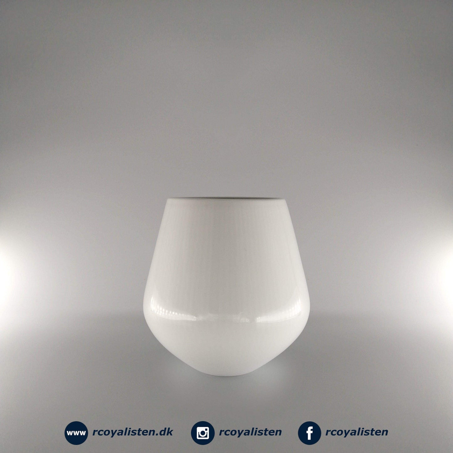 Royal Copenhagen Hvid Riflet Vase (15 cm) - RCoyalisten.dk