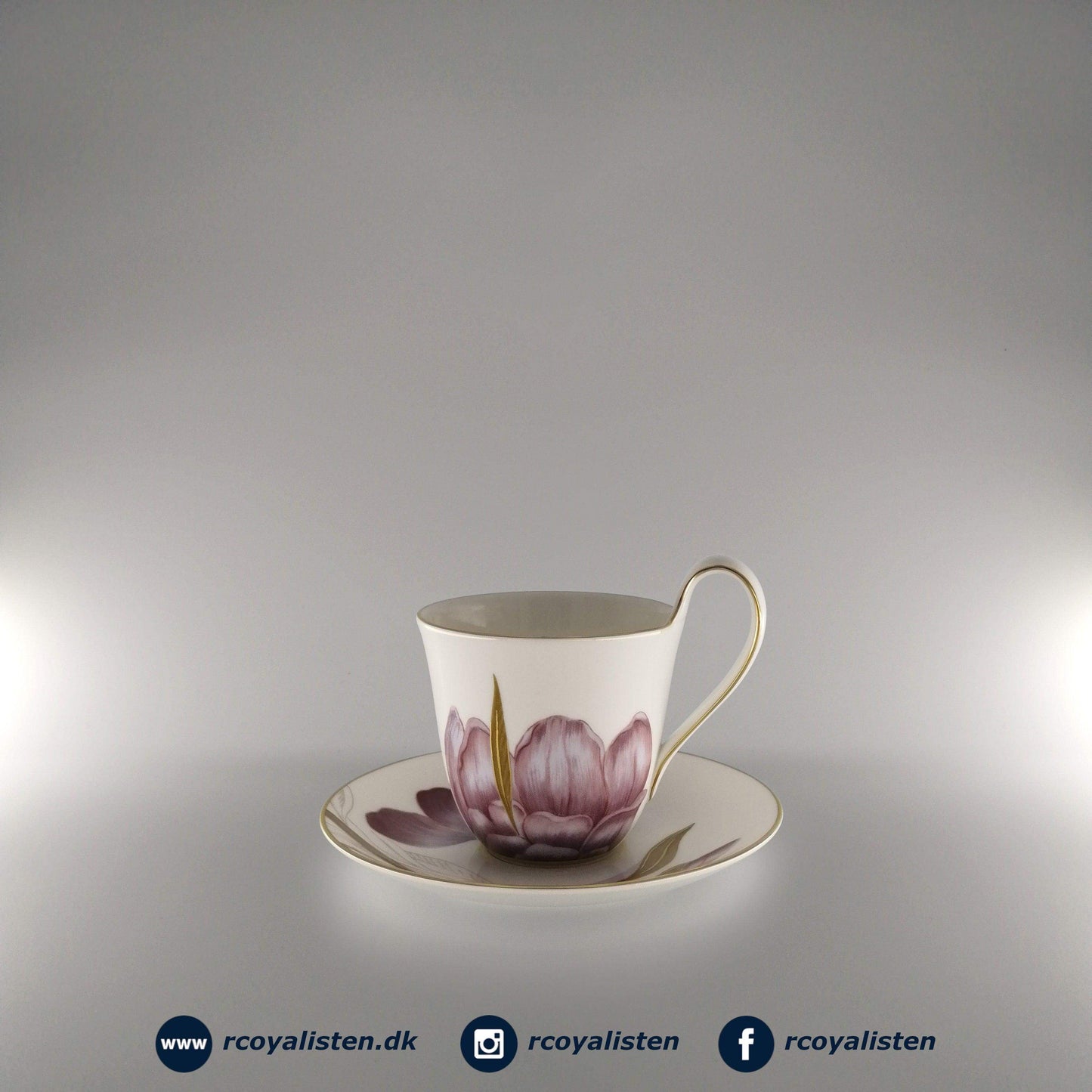 Royal Copenhagen Flora Højhankskop med Underkop (27 cl) - Iris - RCoyalisten.dk