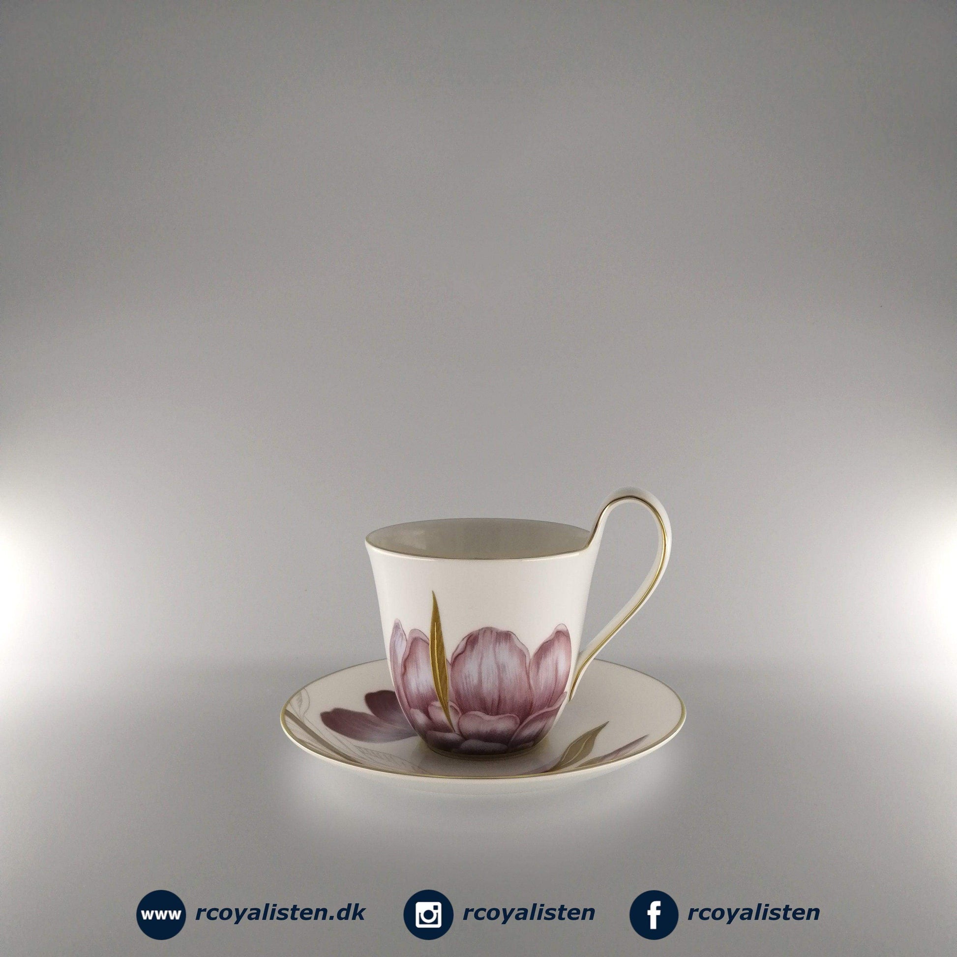 Royal Copenhagen Flora Højhankskop med Underkop (27 cl) - Iris - RCoyalisten.dk