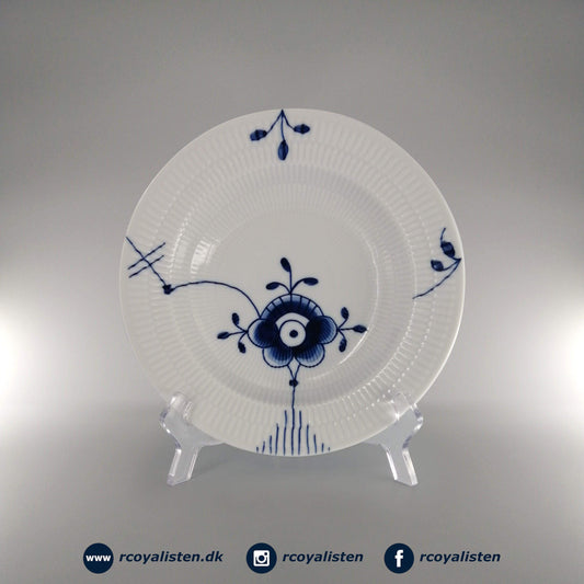 Royal Copenhagen Blå Mega Riflet Dyb Tallerken #4 (21 cm) - RCoyalisten.dk