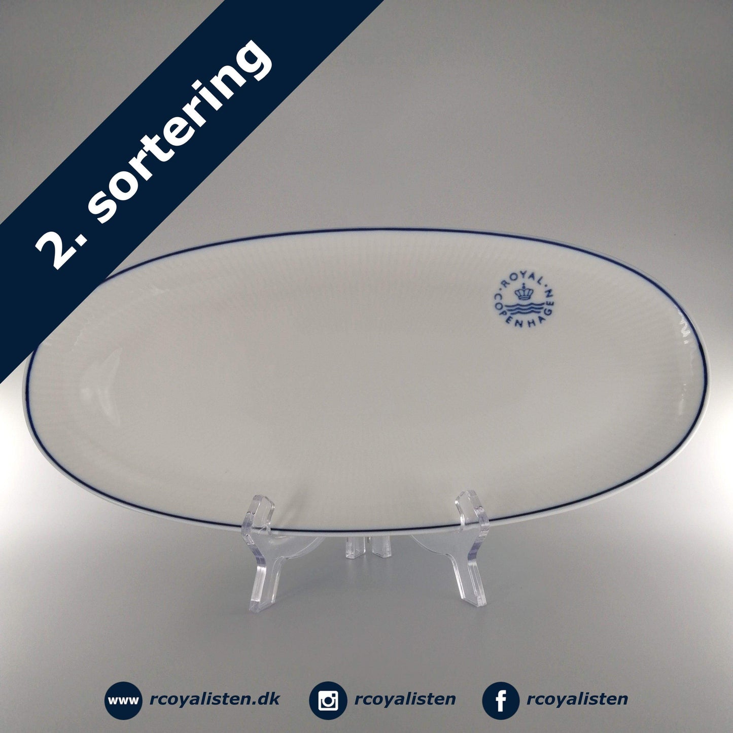 Royal Copenhagen Blueline Fad Aflangt (37 cm) - #359 – RCoyalisten.dk