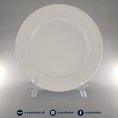 Hvid Riflet Tallerken (27 cm) - RCoyalisten.dk